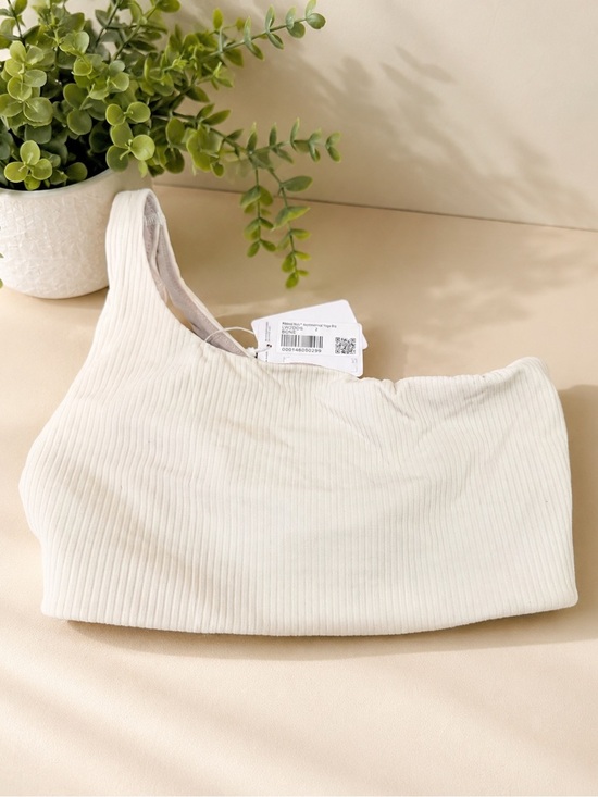 lululemon athletica Other - lululemon Ribbed Nulu Asymmetrical Yoga Bra in Bone Size 2 NWT